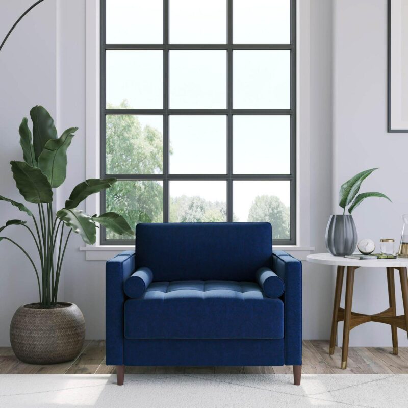 Lifestyle Solutions Casual Navy Blue Accent Chair - Image 7