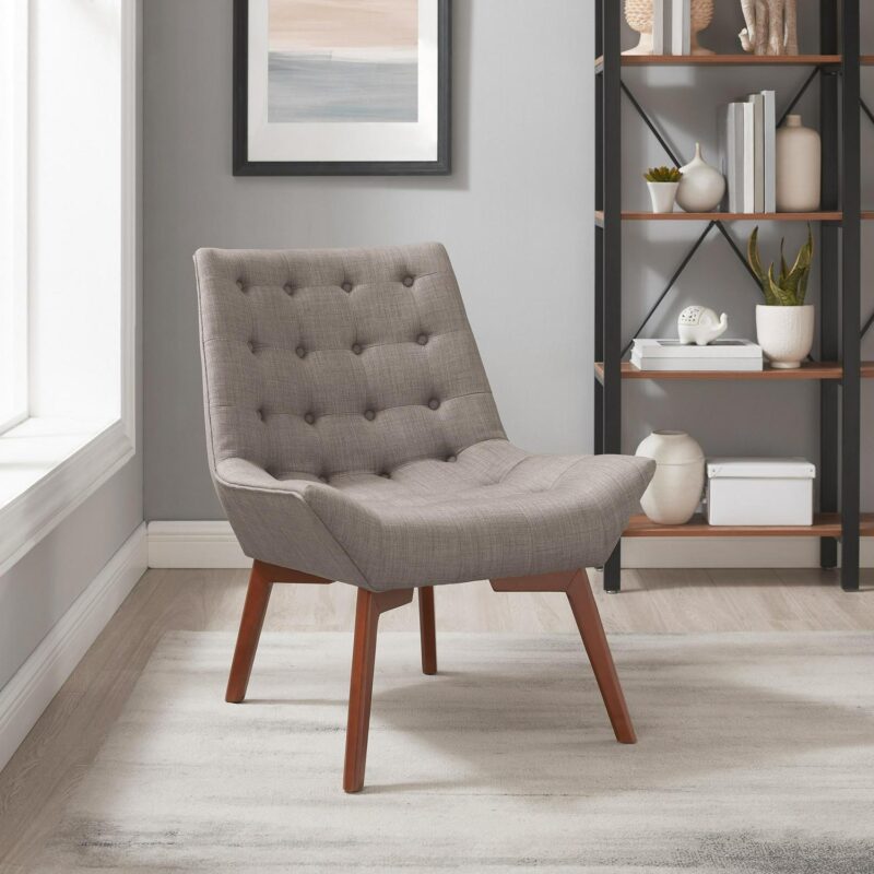 Linon Craftsman Gray Accent Chair