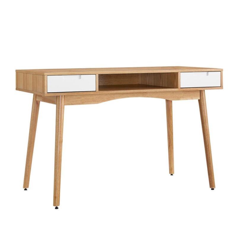 Linon Perry Desk 21.75-Inches Brown Modern/Contemporary Rubberwood Writing desk