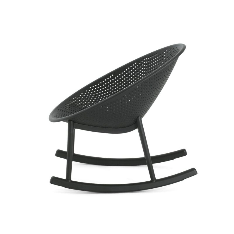 Lycvki Casual Black Plastic Swivel Accent Chair - Image 4