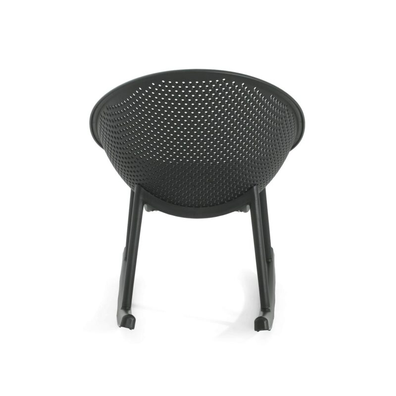 Lycvki Casual Black Plastic Swivel Accent Chair - Image 3
