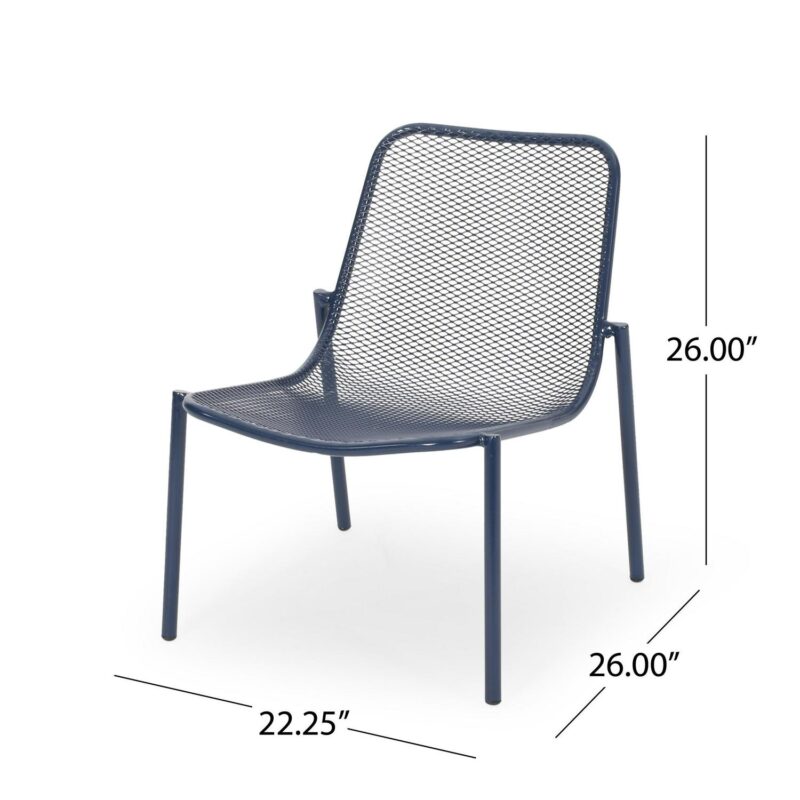 Lycvki Casual Navy Chenille Accent Chair - Image 6