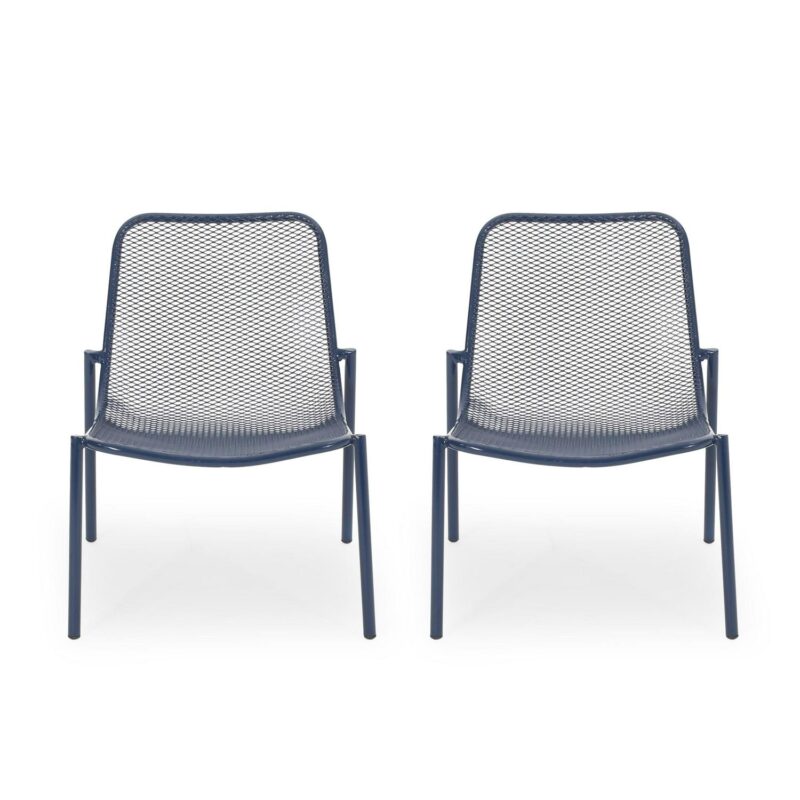 Lycvki Casual Navy Chenille Accent Chair - Image 2