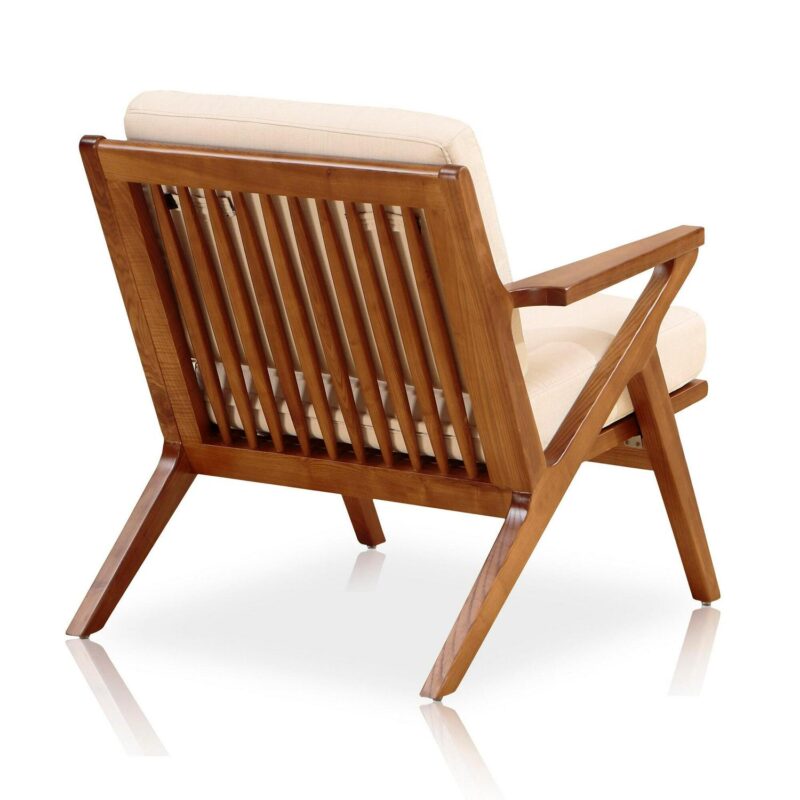 Manhattan Comfort Midcentury Cream and Amber Twill Accent Chair - Image 5