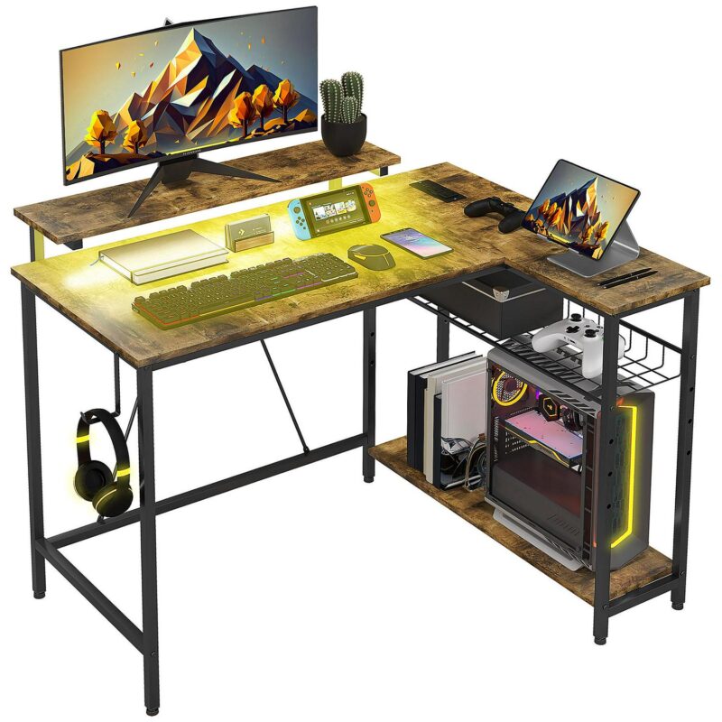 Maocao Hoom 31.5-in Brown Modern/Contemporary L-shaped desk