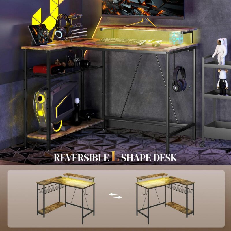 Maocao Hoom 31.5-in Brown Modern/Contemporary L-shaped desk - Image 5