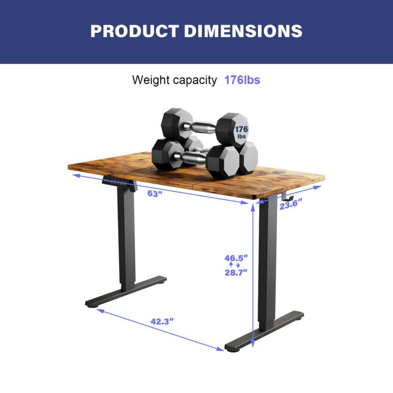 Maocao Hoom 63-in Brown Modern/Contemporary Standing desk - Image 3