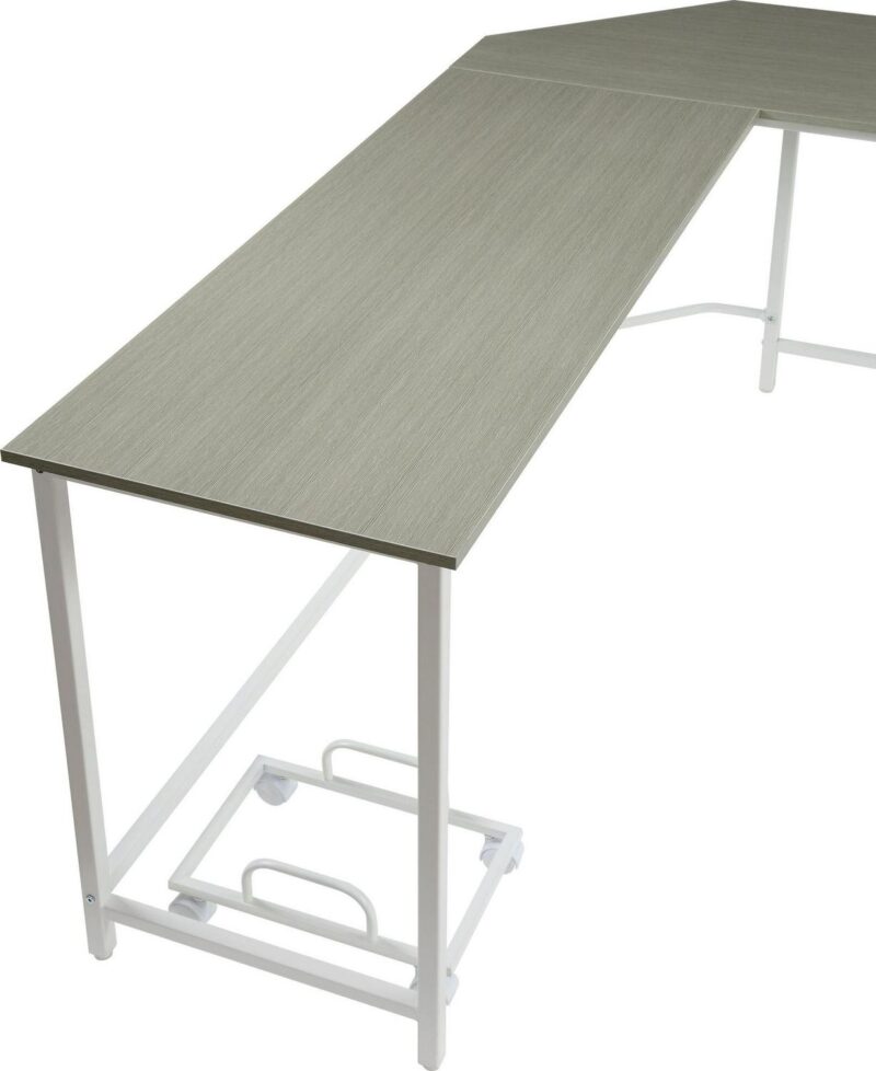 Maocao Hoom 66-in White Modern/Contemporary L-shaped desk - Image 4