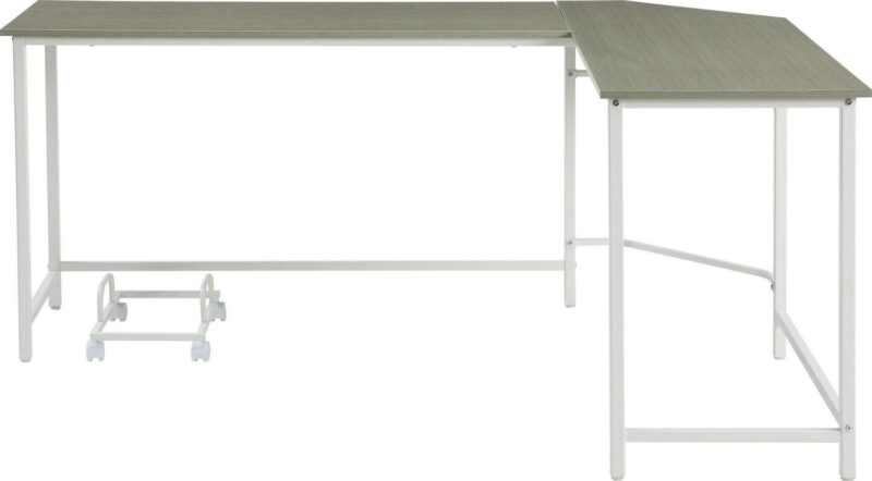 Maocao Hoom 66-in White Modern/Contemporary L-shaped desk - Image 5