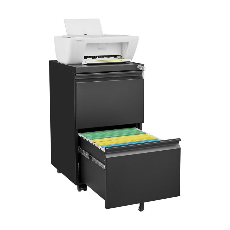 Maocao Hoom Black 2 -Drawer 15.35-in File Cabinet - Image 6