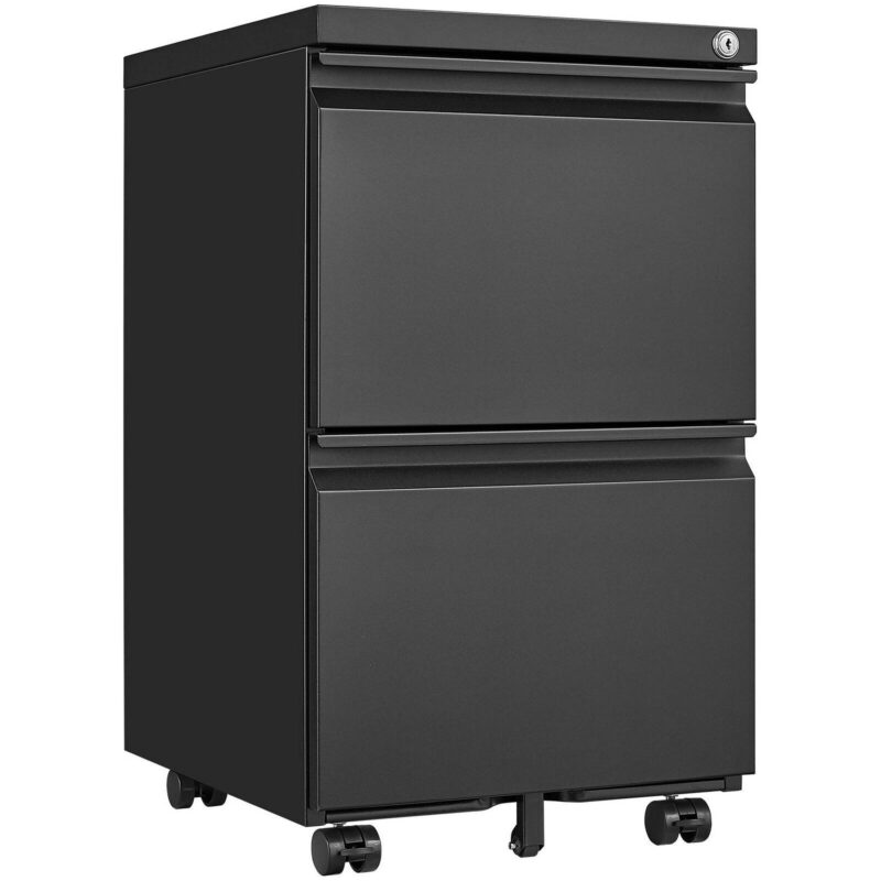 Maocao Hoom Black 2 -Drawer 15.35-in File Cabinet - Image 5
