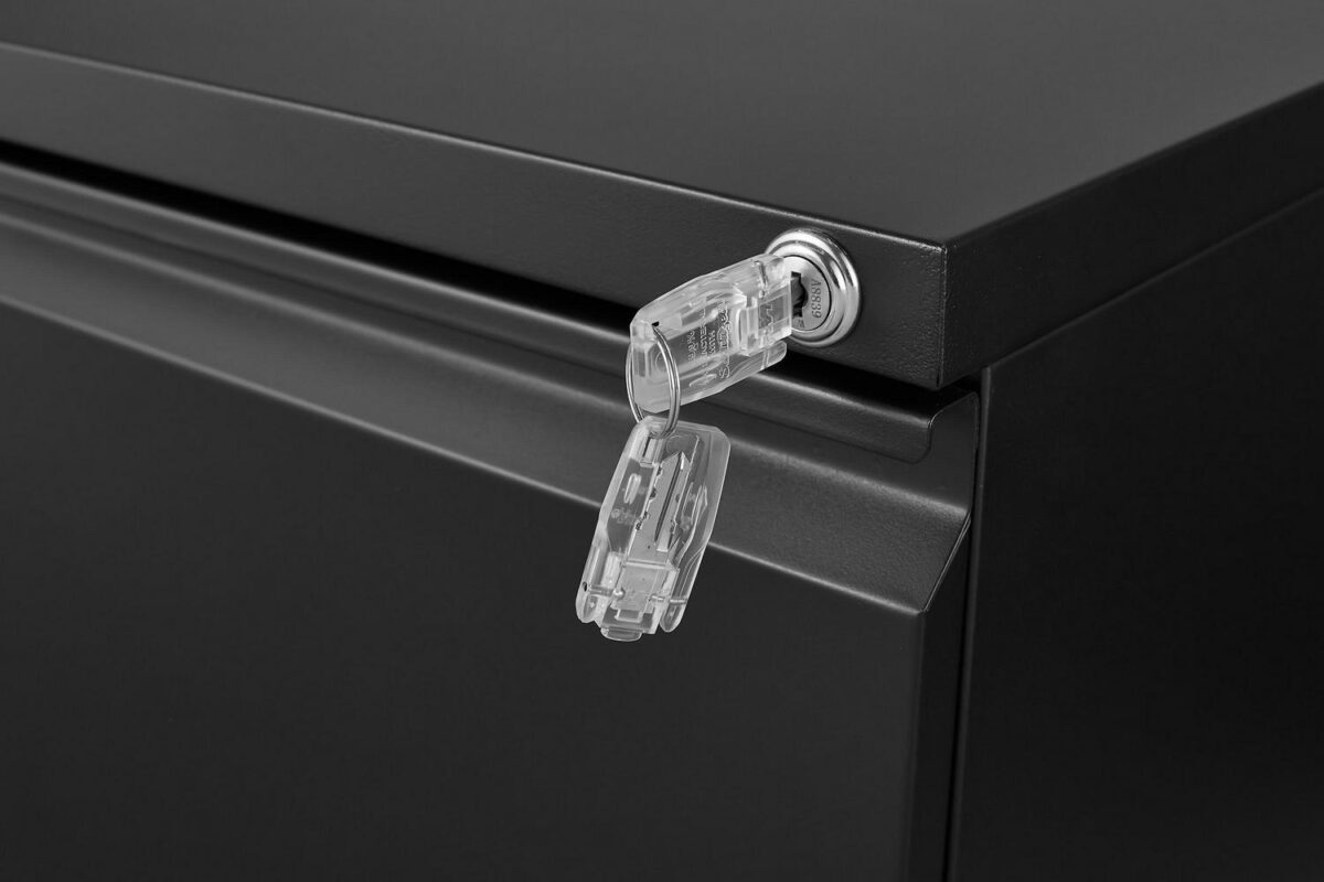 Maocao Hoom Black 2 -Drawer 15.35-in File Cabinet - Image 9