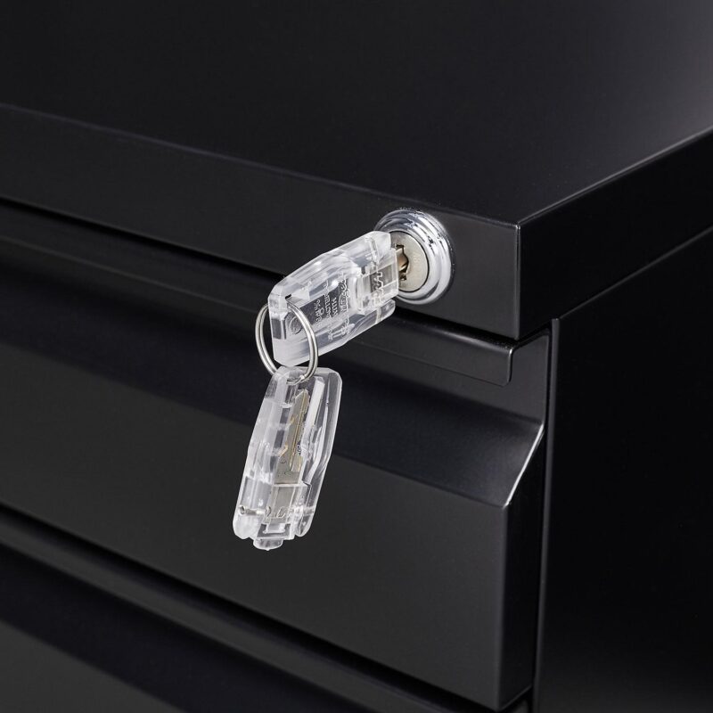 Maocao Hoom Black 3 -Drawer 15.35-in File Cabinet - Image 11