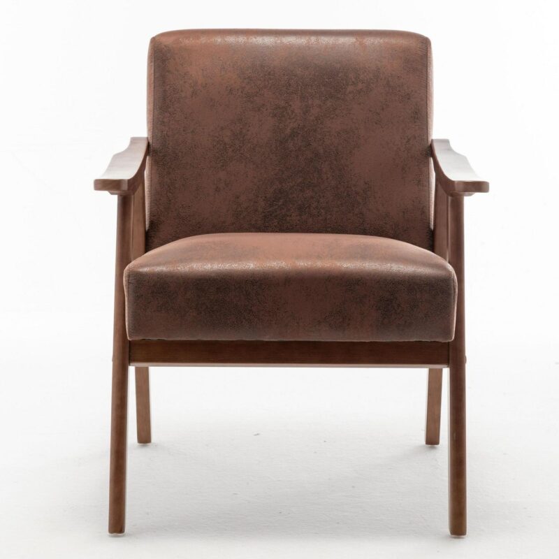 Maocao Hoom Midcentury Brown Accent Chair - Image 3