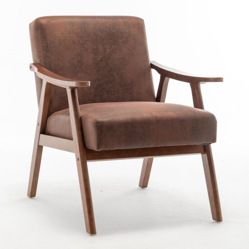 Maocao Hoom Midcentury Brown Accent Chair