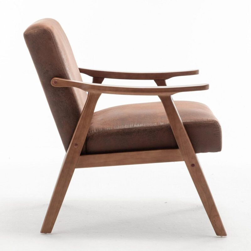 Maocao Hoom Midcentury Brown Accent Chair - Image 4