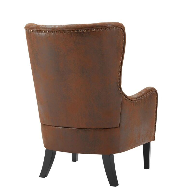 Maocao Hoom Modern Brown Wingback Chair - Image 3