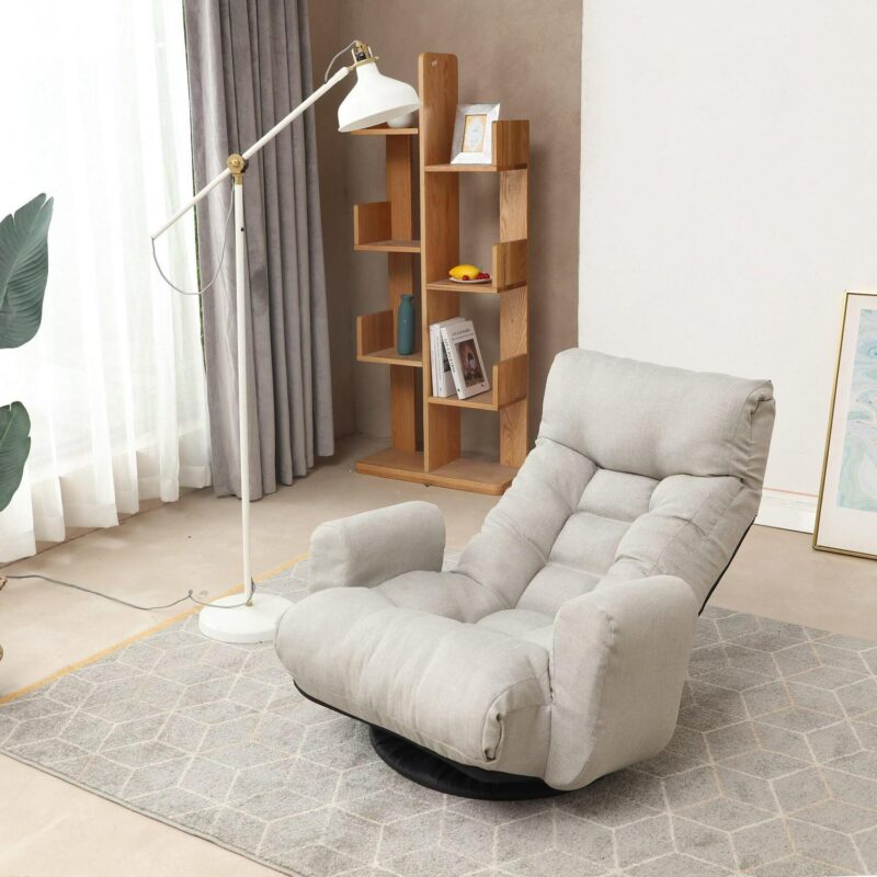 Maocao Hoom Modern Gray Linen Floor chair Chair - Image 10
