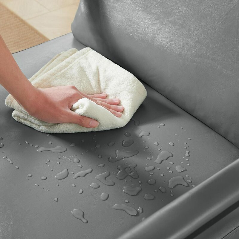 Maocao Hoom Modern Gray Faux leather Accent Chair - Image 7