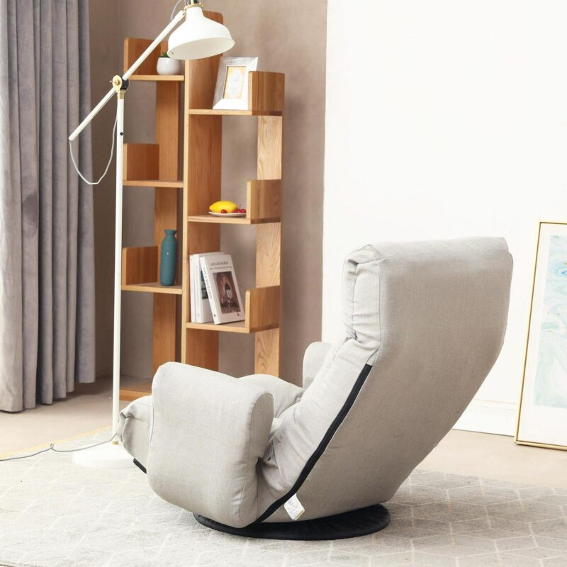 Maocao Hoom Modern Gray Linen Floor chair Chair - Image 12