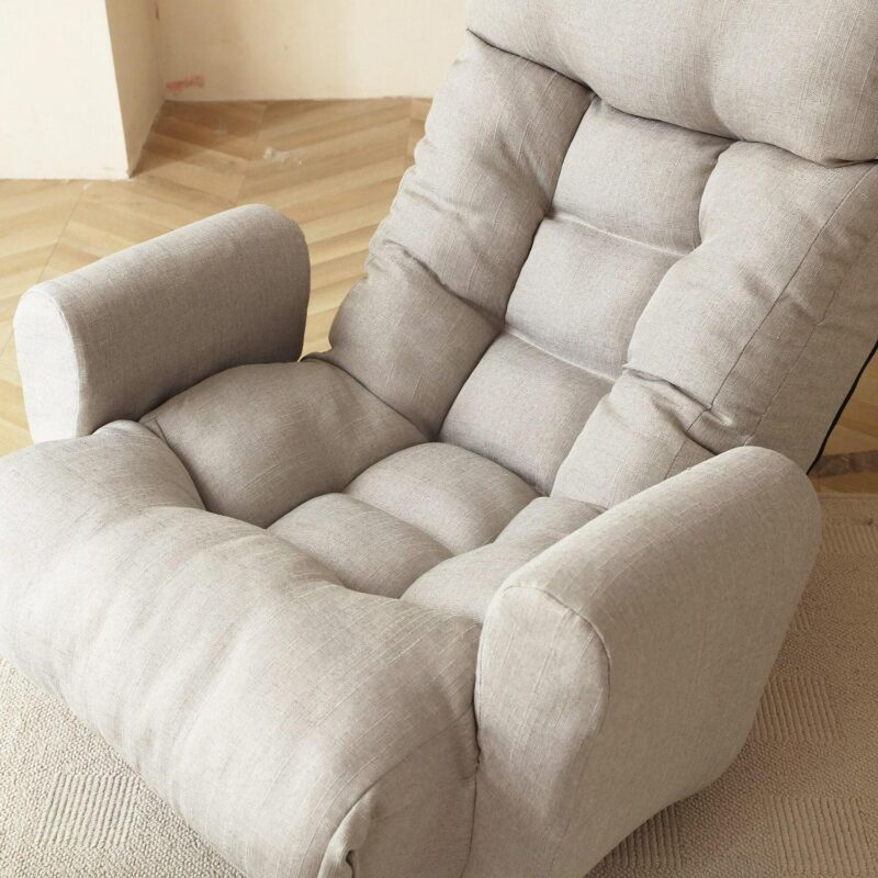 Maocao Hoom Modern Gray Linen Floor chair Chair - Image 9