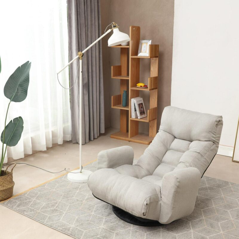Maocao Hoom Modern Gray Linen Floor chair Chair - Image 6