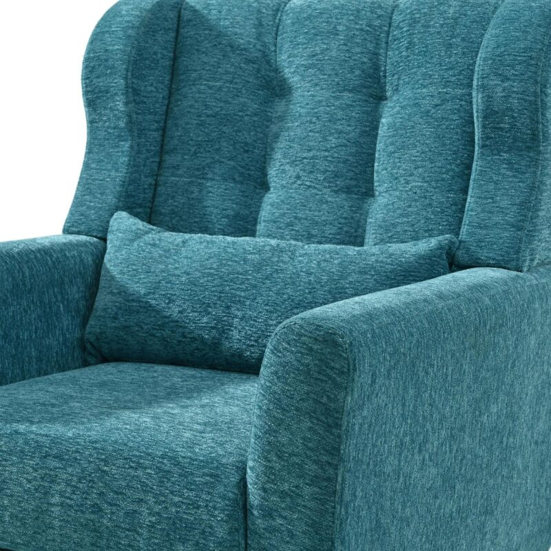 Maocao Hoom Modern Teal Chenille Accent Chair - Image 8