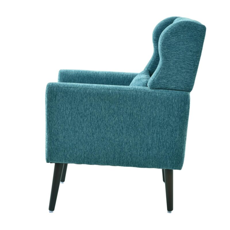 Maocao Hoom Modern Teal Chenille Accent Chair - Image 3
