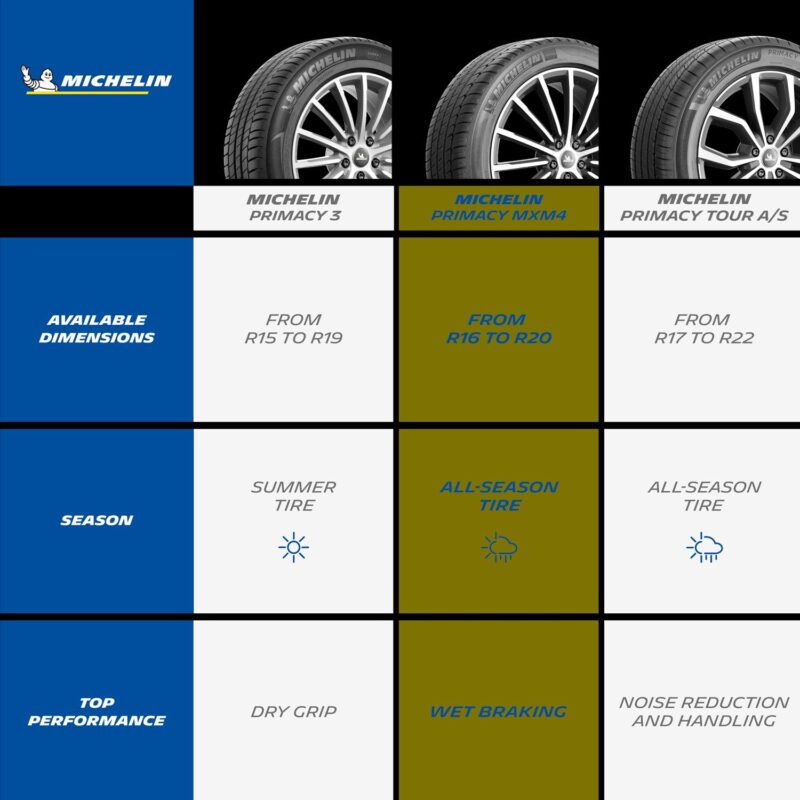 Michelin Primacy MXM4 All-Season 235/40R19 92V Tire - Image 7