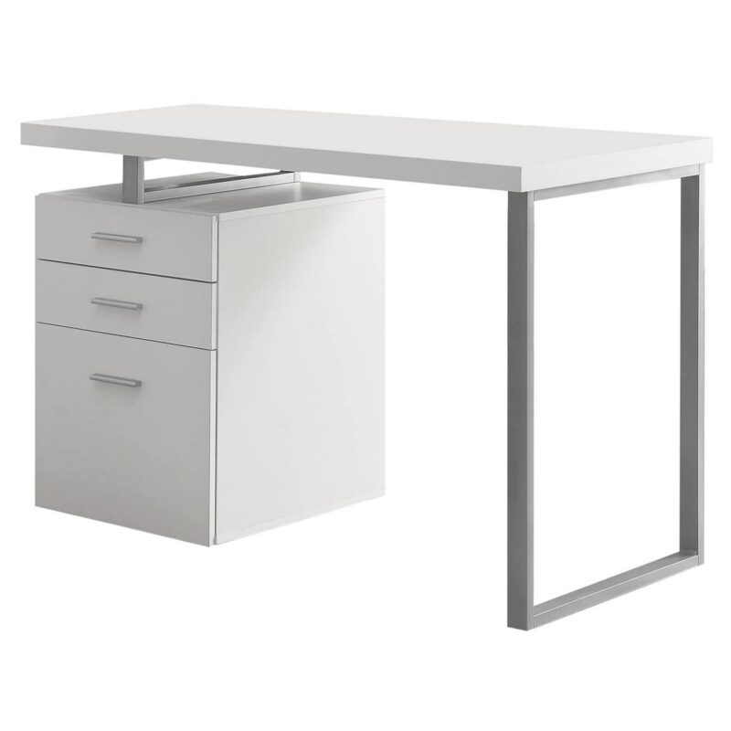 Monarch Specialties 47.25-Inches White Modern/Contemporary Computer desk