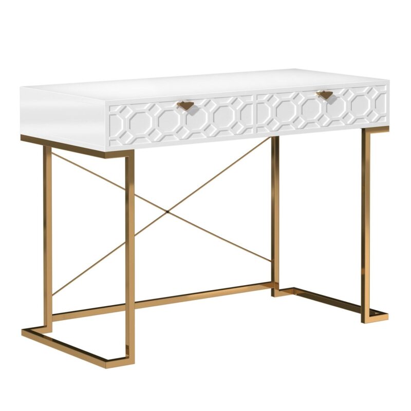 Mondawe 42-Inches White Modern/Contemporary Writing desk - Image 7