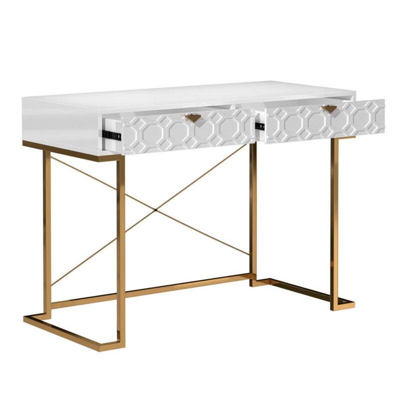 Mondawe 42-Inches White Modern/Contemporary Writing desk - Image 8