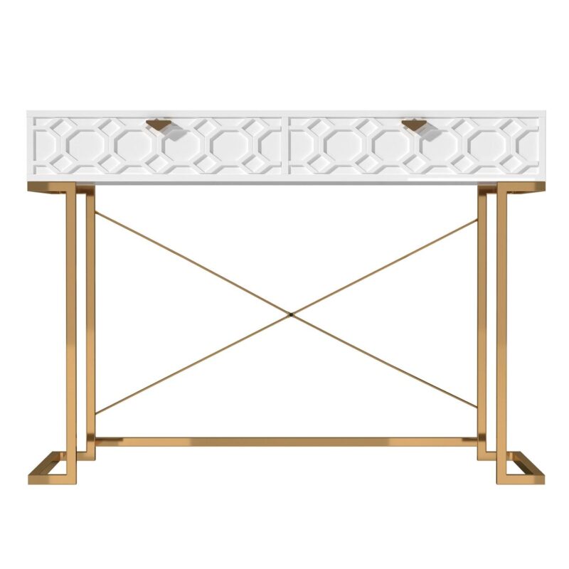 Mondawe 42-Inches White Modern/Contemporary Writing desk - Image 10
