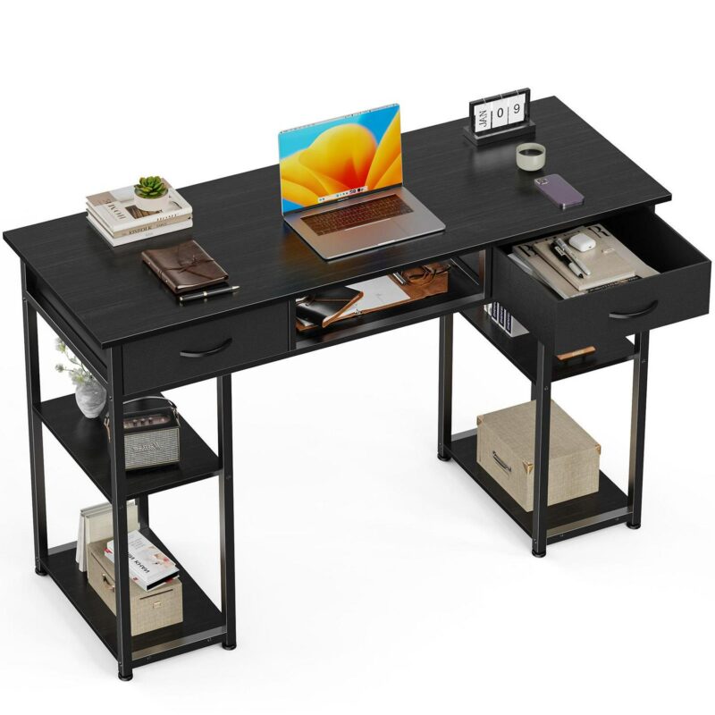 Mondawe 47.24-Inches Black Modern/Contemporary Writing desk