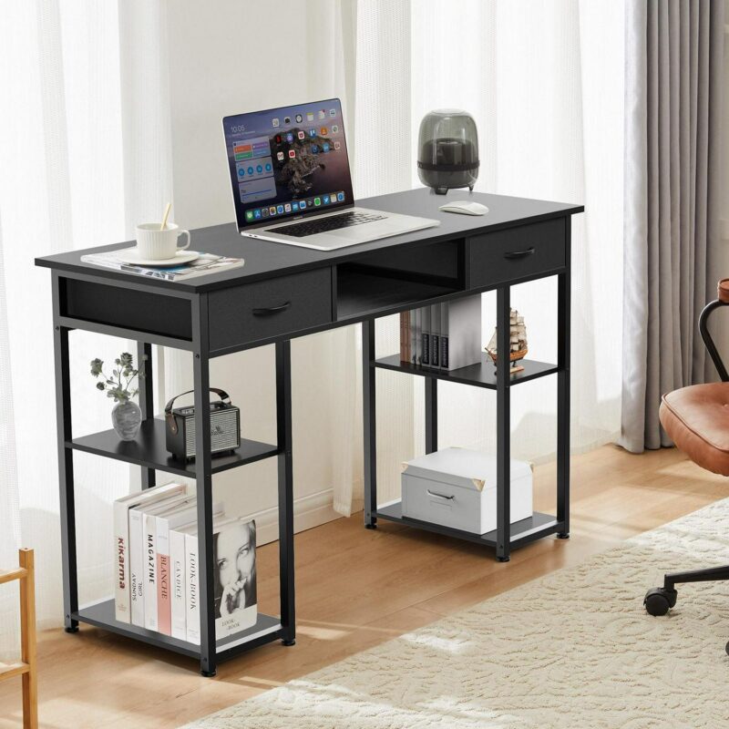 Mondawe 47.24-Inches Black Modern/Contemporary Writing desk - Image 4