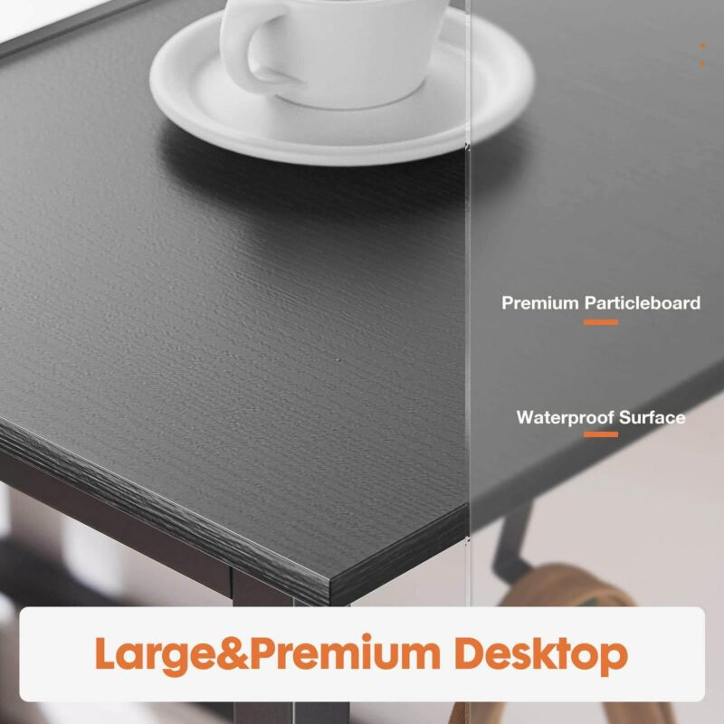 Mondawe Desk 40-Inches Black Modern/Contemporary Writing desk - Image 4