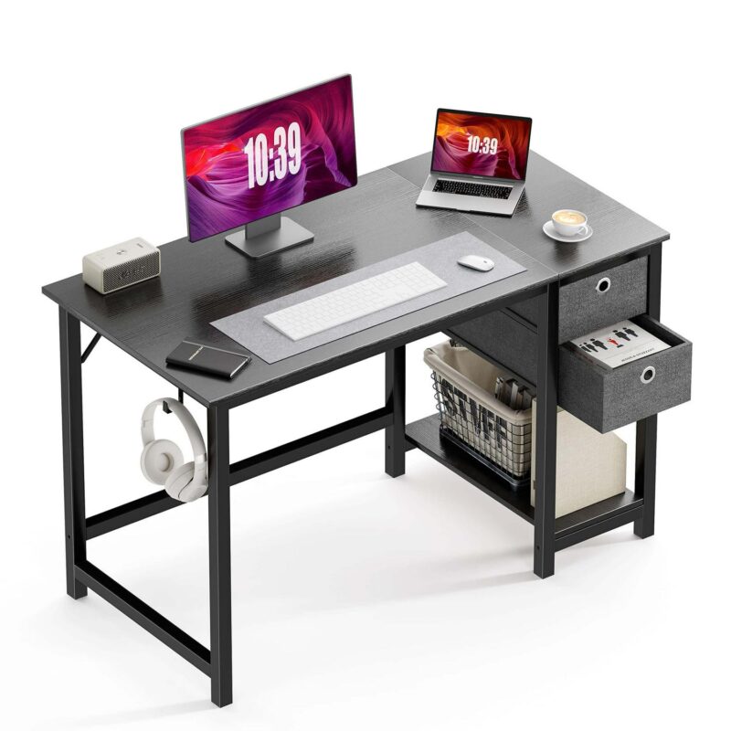 Mondawe Desk 40-Inches Black Modern/Contemporary Writing desk