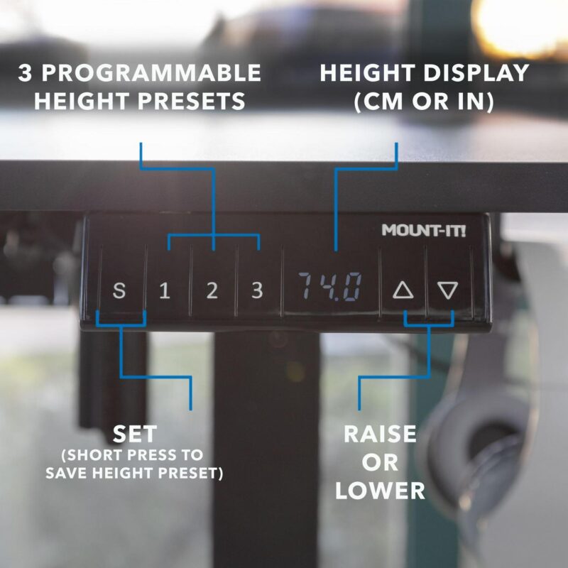 Mount-It! 63-Inches Black Modern/Contemporary Standing desk - Image 5