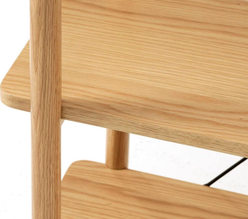 Natural Oak Wood 3 -Shelf Bookcase ( 63-Inches W x 33.8-Inches H x 13.78-Inches D ) Finished - Image 8