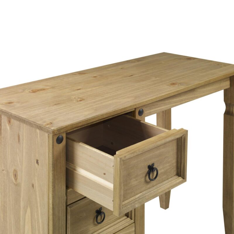 OSHOME Classic Cottage 40.25-Inches Brown Rustic Pine Writing desk - Image 2