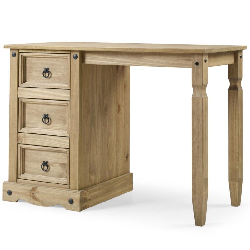 OSHOME Classic Cottage 40.25-Inches Brown Rustic Pine Writing desk - Image 4