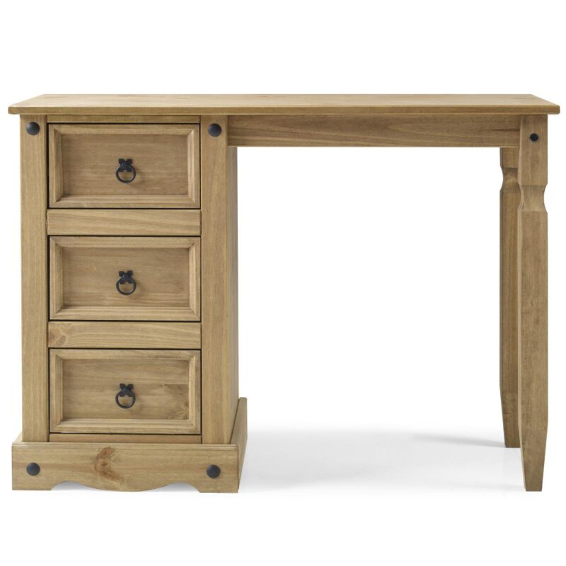 OSHOME Classic Cottage 40.25-Inches Brown Rustic Pine Writing desk