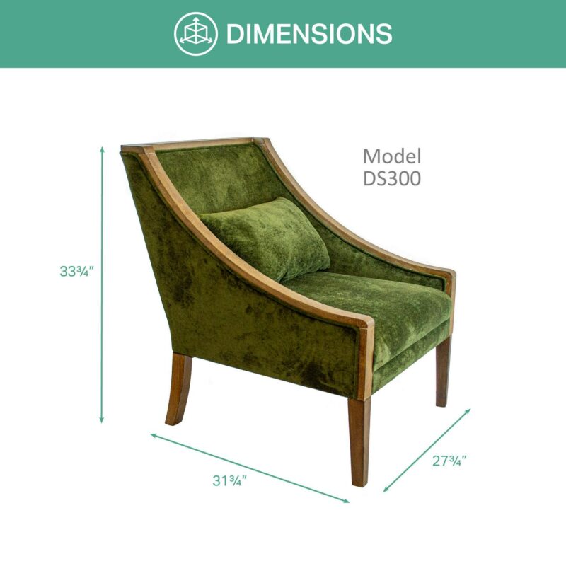 OSHOME Midcentury Forest Mist Accent Chair - Image 3