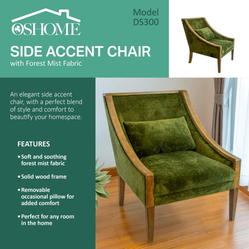 OSHOME Midcentury Forest Mist Accent Chair - Image 4