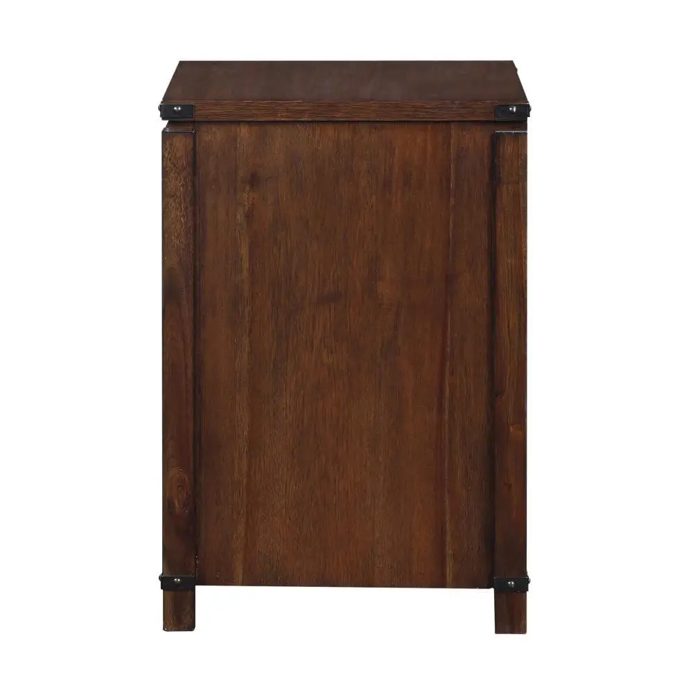 OSP Home Furnishings Baton rouge Brushed walnut 2 -Drawer 19-Inches File Cabinet 4 OSP Home Furnishings Baton rouge Brushed walnut 2 -Drawer 19-Inches File Cabinet - Image 4