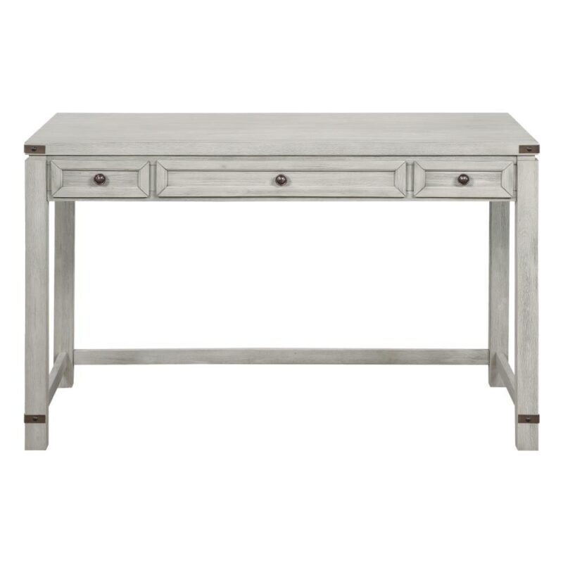 OSP Home Furnishings Baton Rouge 48-Inches Gray Traditional Oak Writing desk - Image 3