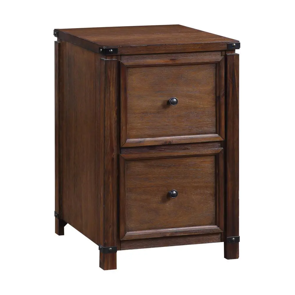 OSP Home Furnishings Baton rouge Brushed walnut 2 -Drawer 19-Inches File Cabinet 2 OSP Home Furnishings Baton rouge Brushed walnut 2 -Drawer 19-Inches File Cabinet - Image 2