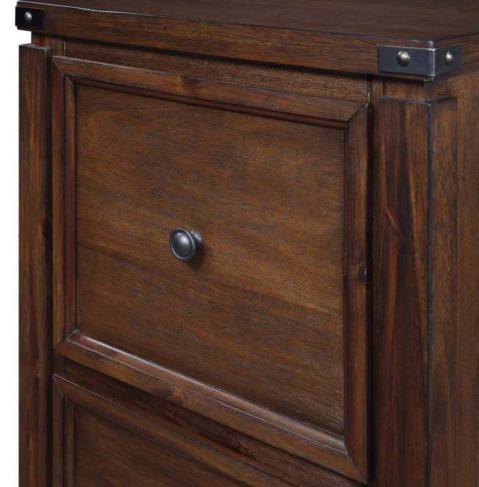OSP Home Furnishings Baton rouge Brushed walnut 2 -Drawer 19-Inches File Cabinet 8 OSP Home Furnishings Baton rouge Brushed walnut 2 -Drawer 19-Inches File Cabinet - Image 8