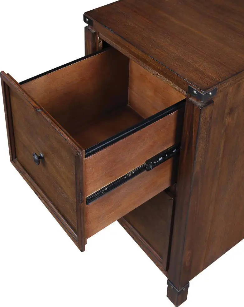 OSP Home Furnishings Baton rouge Brushed walnut 2 -Drawer 19-Inches File Cabinet 9 OSP Home Furnishings Baton rouge Brushed walnut 2 -Drawer 19-Inches File Cabinet - Image 9