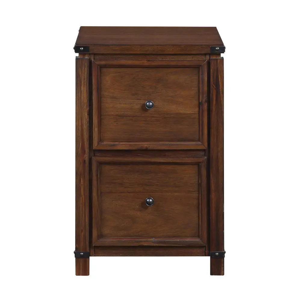 OSP Home Furnishings Baton rouge Brushed walnut 2 -Drawer 19-Inches File Cabinet 3 OSP Home Furnishings Baton rouge Brushed walnut 2 -Drawer 19-Inches File Cabinet - Image 3